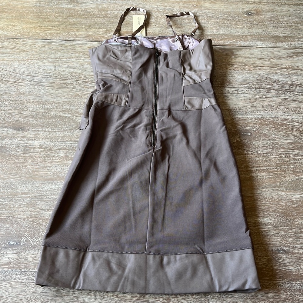 Lucy Faux Leather Spaghetti Strap Bodycon Mini Dress - Picture 5 of 10